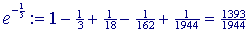 e-reeks voor x=13